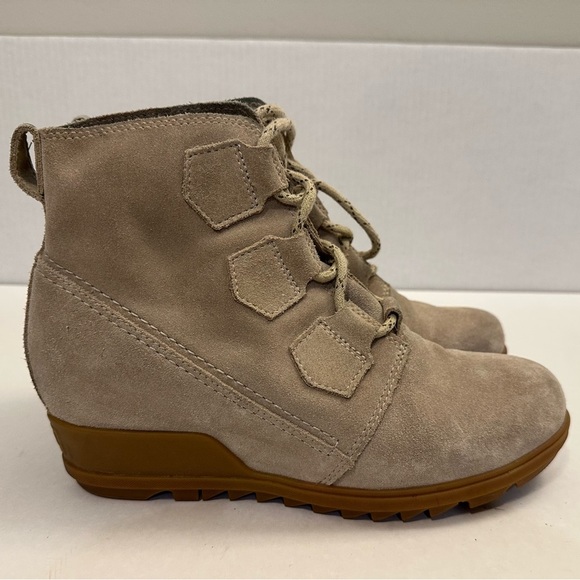 Sorel Evie Lace Up Wedge Ankle Boots Size 8.5 - Picture 1 of 10